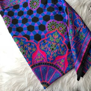 Vibrant Vintage Scarf with Mandala Center